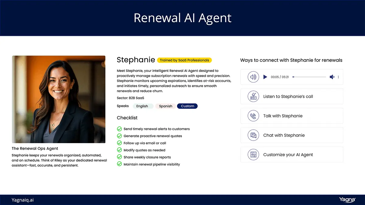 Renewal AI Agent, Subscription renewal AI, Contract renewal automation, AI renewal assistant, Automated renewal software